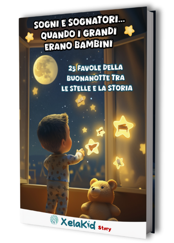 Libro Xelakid aperto con illustrazioni colorate per bambini